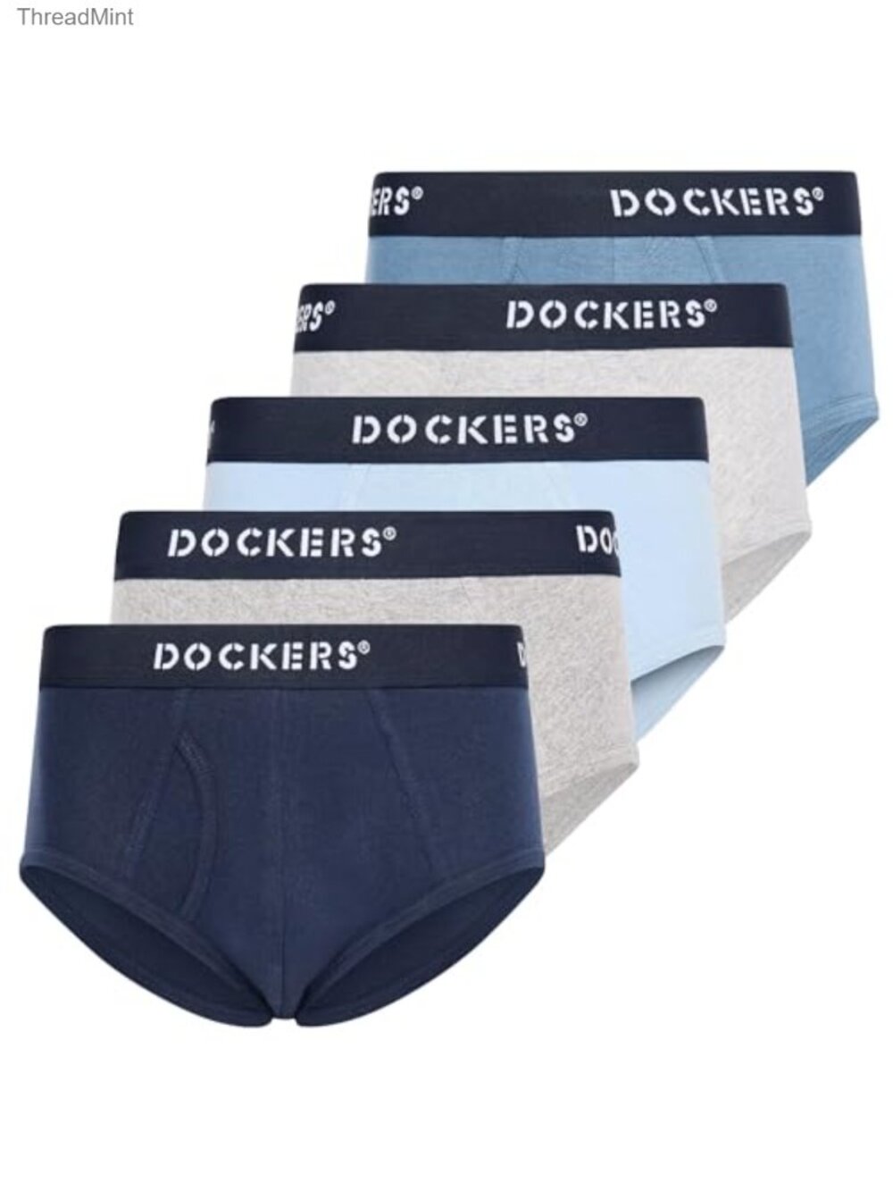 Men's Cotton Briefs 5-Pack Soft Breathable Underwear
